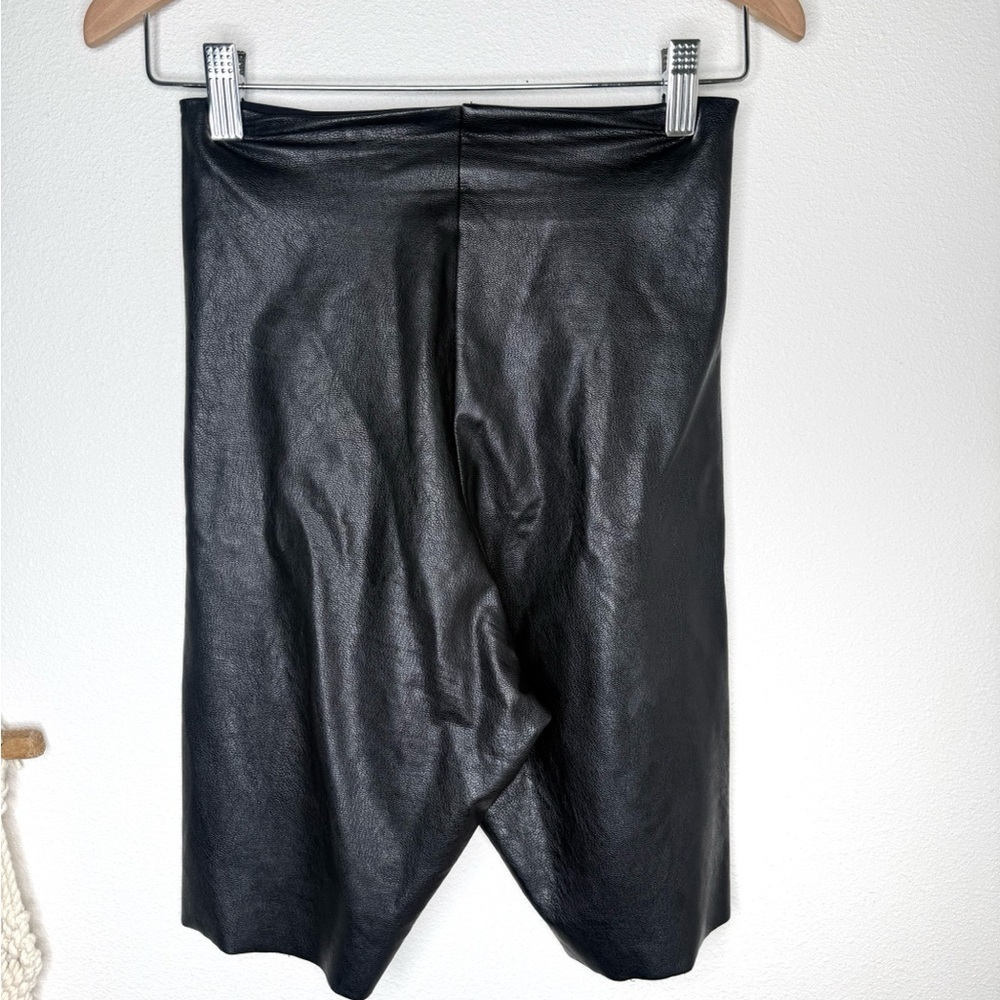 Commando Faux Leather Bike Shorts Black Women’s Small NWT High Rise Biker - Picture 3 of 8
